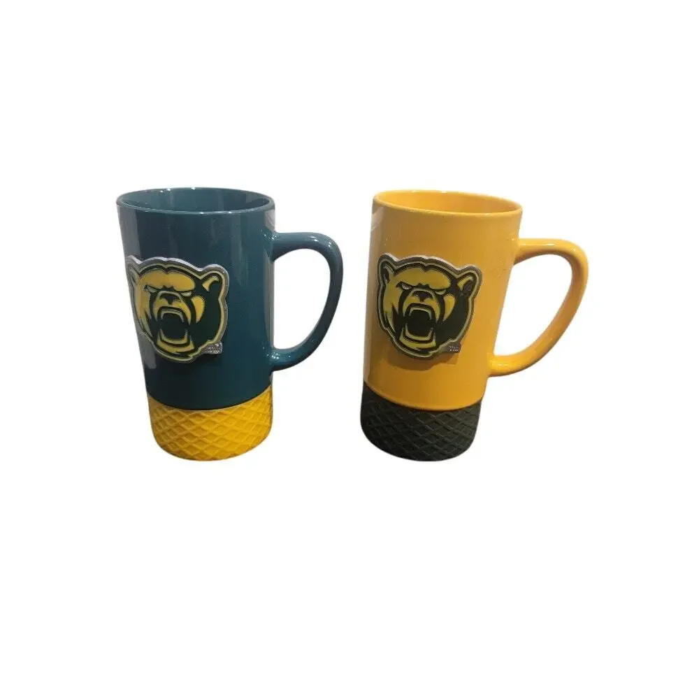 Baylor University Bears Mugs Set of‎ 2 Rubber Bumpers Yellow Green - Picture 7 of 11